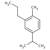 2d structure of 1-methyl-4-(propan-2-yl)-2-propylbenzene