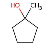 2d structure of 1-methylcyclopentan-1-ol