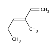 2d structure of (3E)-3-methylhexa-1,3-diene
