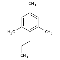 2d structure of 1,3,5-trimethyl-2-propylbenzene