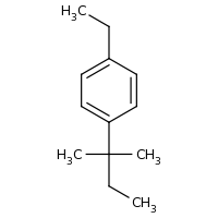 2d structure of 1-ethyl-4-(2-methylbutan-2-yl)benzene