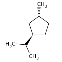2d structure of (1R,3R)-1-methyl-3-(propan-2-yl)cyclopentane