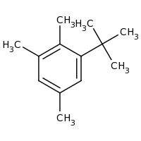 2d structure of 1-tert-butyl-2,3,5-trimethylbenzene