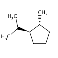 2d structure of (1R,2S)-1-methyl-2-(propan-2-yl)cyclopentane