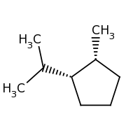 2d structure of (1R,2R)-1-methyl-2-(propan-2-yl)cyclopentane