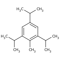 2d structure of 2-methyl-1,3,5-tris(propan-2-yl)benzene