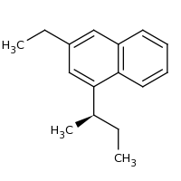 2d structure of 1-[(2R)-butan-2-yl]-3-ethylnaphthalene
