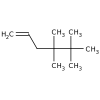 2d structure of 4,4,5,5-tetramethylhex-1-ene
