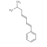 2d structure of [(1E,3E)-6-methylhepta-1,3-dien-1-yl]benzene