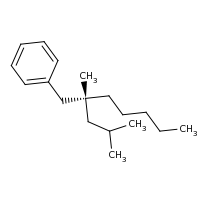 2d structure of [(2R)-2-methyl-2-(2-methylpropyl)heptyl]benzene