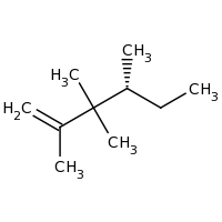 2d structure of (4R)-2,3,3,4-tetramethylhex-1-ene