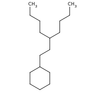 2d structure of (3-butylheptyl)cyclohexane