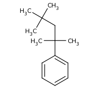 2d structure of (2,4,4-trimethylpentan-2-yl)benzene