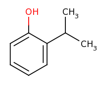 2d structure of 2-(propan-2-yl)phenol