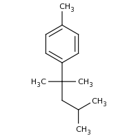 2d structure of 1-(2,4-dimethylpentan-2-yl)-4-methylbenzene