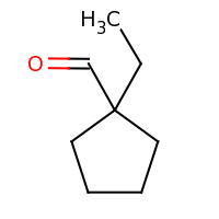 2d structure of 1-ethylcyclopentane-1-carbaldehyde