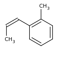 2d structure of 1-methyl-2-[(1Z)-prop-1-en-1-yl]benzene