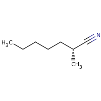 2d structure of (2R)-2-methylheptanenitrile