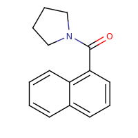 2d structure of 1-[(naphthalen-1-yl)carbonyl]pyrrolidine