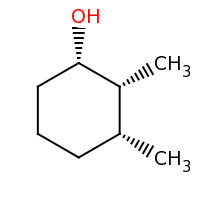 2d structure of (1S,2R,3R)-2,3-dimethylcyclohexan-1-ol