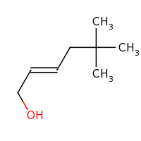 2d structure of (2E)-5,5-dimethylhex-2-en-1-ol