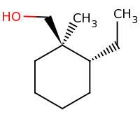 2d structure of [(1R,2R)-2-ethyl-1-methylcyclohexyl]methanol