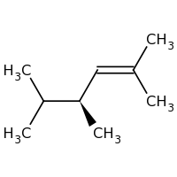 2d structure of (4S)-2,4,5-trimethylhex-2-ene