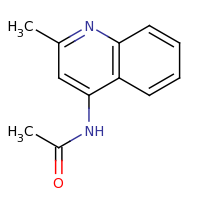 2d structure of N-(2-methylquinolin-4-yl)acetamide