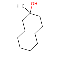 2d structure of 1-methylcyclodecan-1-ol