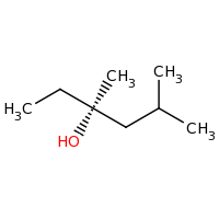 2d structure of (3S)-3,5-dimethylhexan-3-ol
