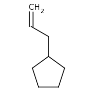 2d structure of prop-2-en-1-ylcyclopentane