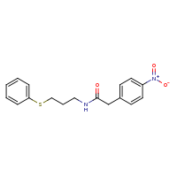 2d structure of 2-(4-nitrophenyl)-N-[3-(phenylsulfanyl)propyl]acetamide