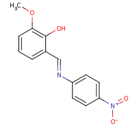 2d structure of 2-methoxy-6-[N-(4-nitrophenyl)carboximidoyl]phenol
