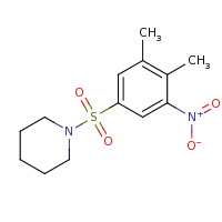 2d structure of 1-[(3,4-dimethyl-5-nitrobenzene)sulfonyl]piperidine