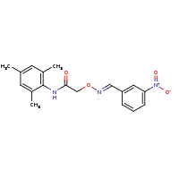 2d structure of 2-{[(E)-[(3-nitrophenyl)methylidene]amino]oxy}-N-(2,4,6-trimethylphenyl)acetamide