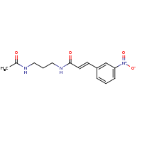 2d structure of (2E)-N-(3-acetamidopropyl)-3-(3-nitrophenyl)prop-2-enamide