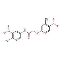 2d structure of N-(4-methyl-3-nitrophenyl)-2-(3-methyl-4-nitrophenoxy)acetamide