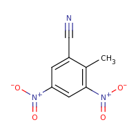 2d structure of 2-methyl-3,5-dinitrobenzonitrile