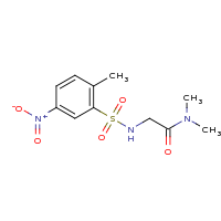 2d structure of N,N-dimethyl-2-[(2-methyl-5-nitrobenzene)sulfonamido]acetamide
