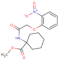 2d structure of methyl 1-[2-(2-nitrophenoxy)acetamido]cyclohexane-1-carboxylate