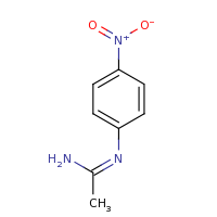 2d structure of N'-(4-nitrophenyl)ethanimidamide