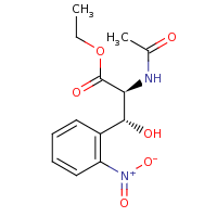 2d structure of ethyl (2S,3R)-2-acetamido-3-hydroxy-3-(2-nitrophenyl)propanoate