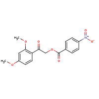 2d structure of 2-(2,4-dimethoxyphenyl)-2-oxoethyl 4-nitrobenzoate