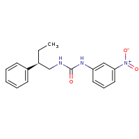 2d structure of 3-(3-nitrophenyl)-1-[(2R)-2-phenylbutyl]urea