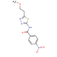2d structure of N-[5-(2-methoxyethyl)-1,3,4-thiadiazol-2-yl]-4-nitrobenzamide