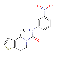 2d structure of (4S)-4-methyl-N-(3-nitrophenyl)-4H,5H,6H,7H-thieno[3,2-c]pyridine-5-carboxamide