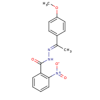 2d structure of N'-[(1E)-1-(4-methoxyphenyl)ethylidene]-2-nitrobenzohydrazide