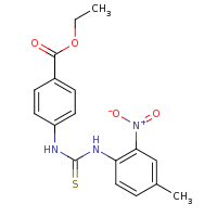 2d structure of ethyl 4-{[(4-methyl-2-nitrophenyl)carbamothioyl]amino}benzoate