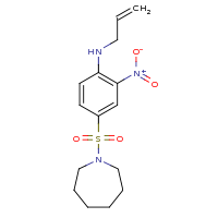 2d structure of 4-(azepane-1-sulfonyl)-2-nitro-N-(prop-2-en-1-yl)aniline