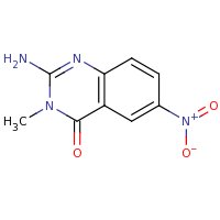2d structure of 2-amino-3-methyl-6-nitro-3,4-dihydroquinazolin-4-one